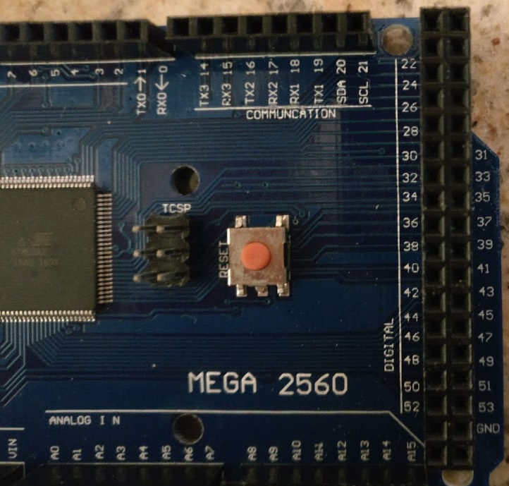 Mega 2560 LCD screen pins